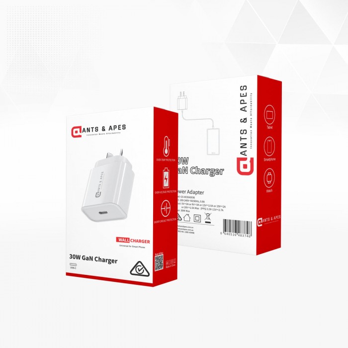 30W Universal Fast Charger for All Your Devices – GaN Technology by Ants & Apes Australia