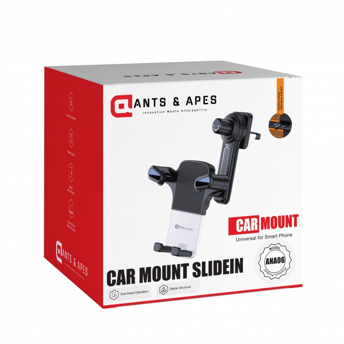 Universal Car Mount Slide In Hands Free Phone Holder by Ants and Apes